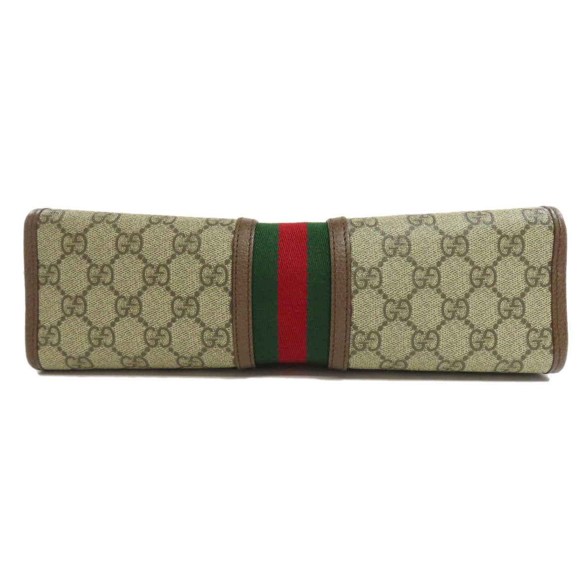 GUCCI 598234 Off-White Medium Pouch in GG Supreme Clutch bag PVC Ladies [Used]