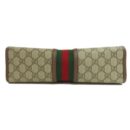 GUCCI 598234 Off-White Medium Pouch in GG Supreme Clutch bag PVC Ladies [Used]