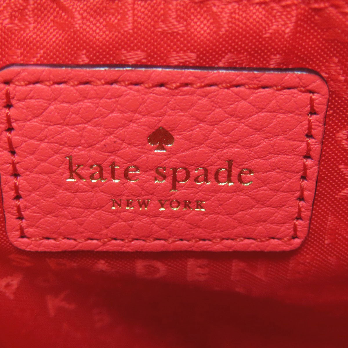 kate spade logo Shoulder Bag Leather Ladies [Used]
