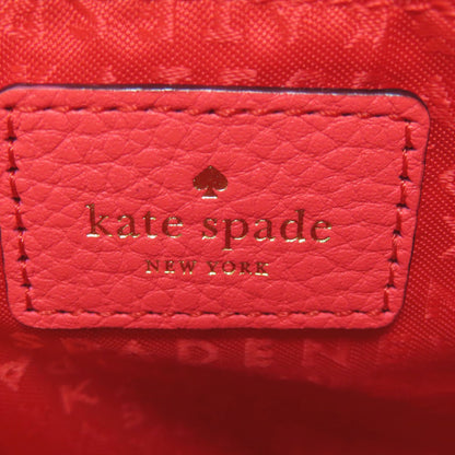 kate spade logo Shoulder Bag Leather Ladies [Used]