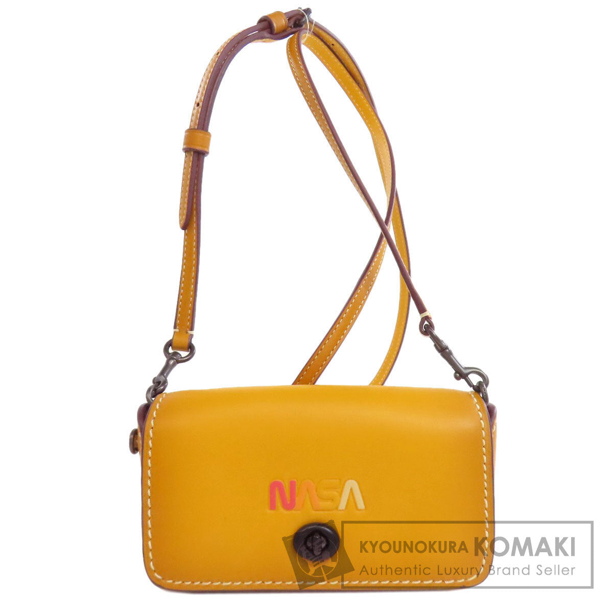 COACH 19383 Mini Shoulder NASA Accessory pouch Leather Ladies [Used]