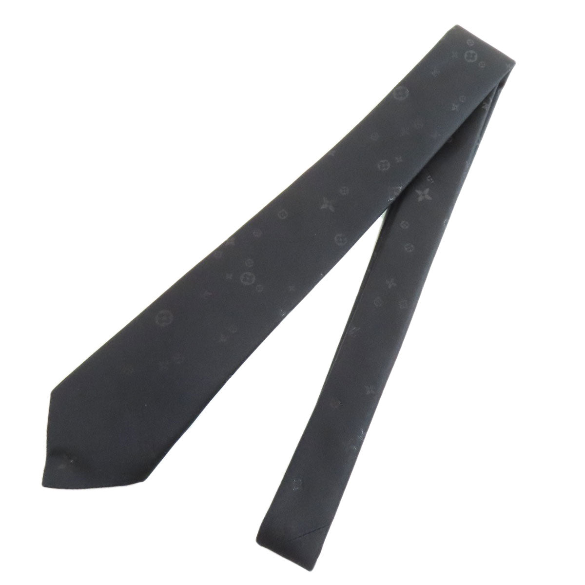 LOUIS VUITTON M79089 Tie: LV Starry Night 7CM tie Silk mens [Used]