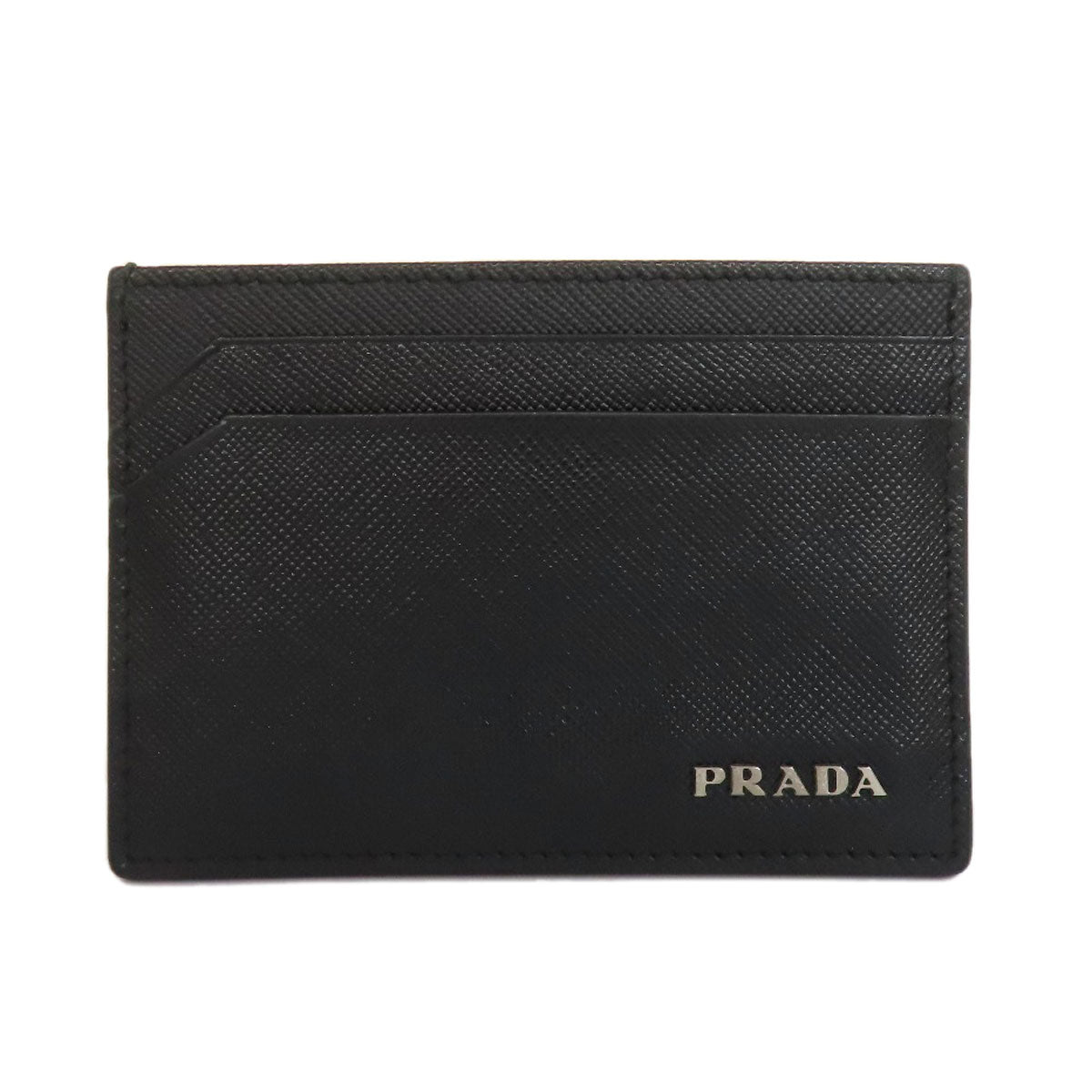 PRADA 2M1149 logo Card Case Safiano Ladies [Used]