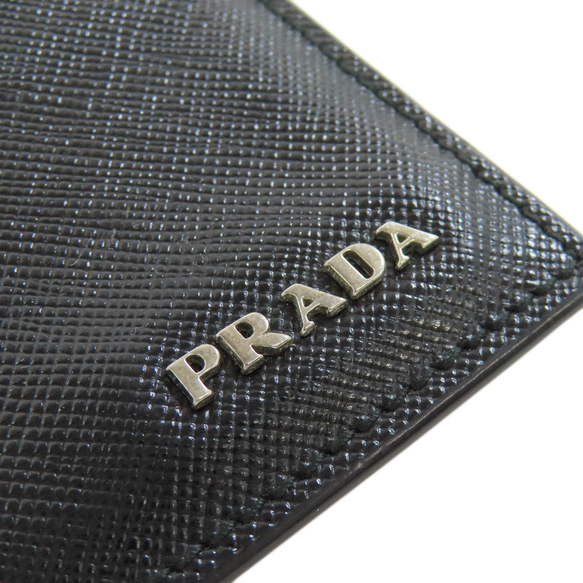 PRADA 2M1149 logo Card Case Safiano Ladies [Used]