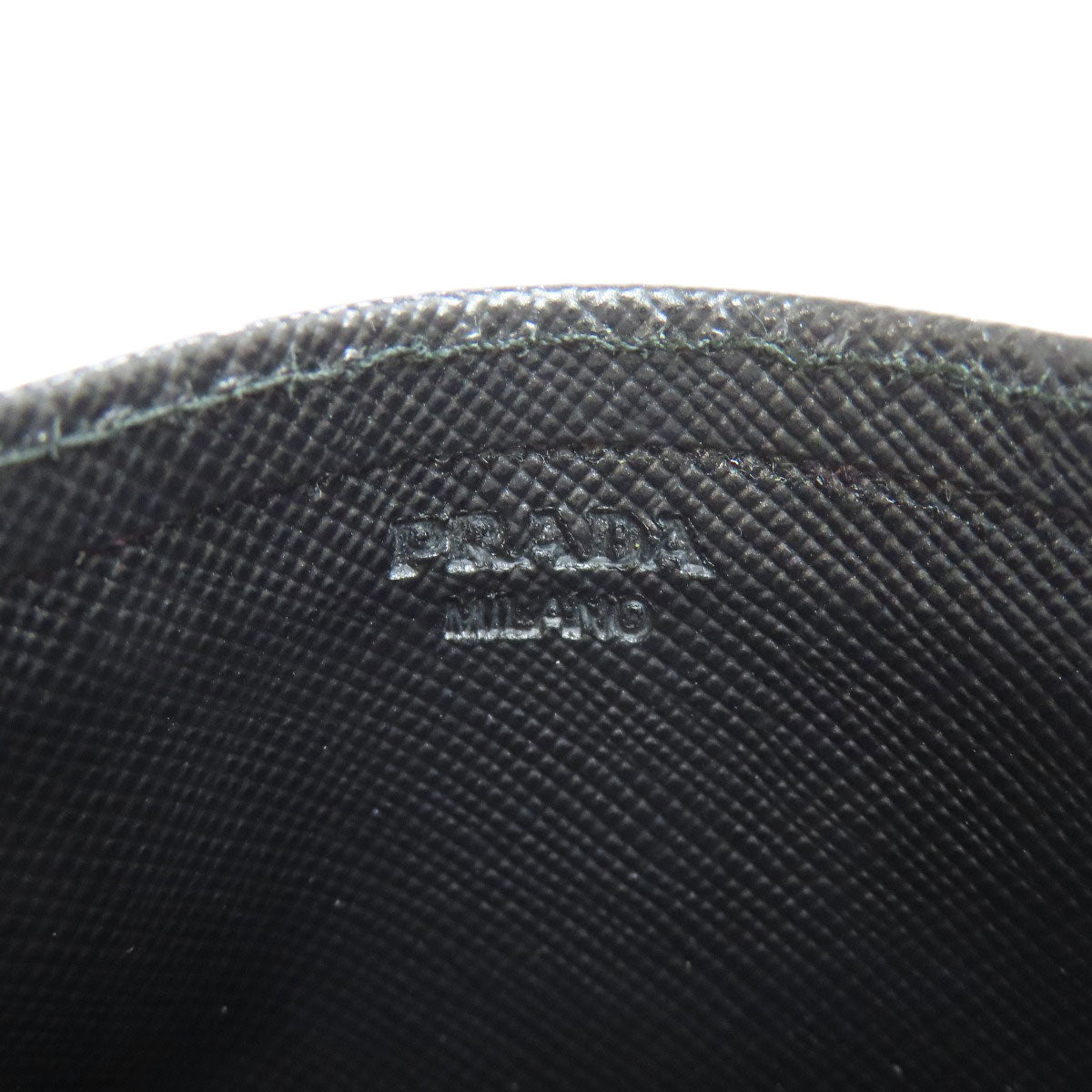 PRADA 2M1149 logo Card Case Safiano Ladies [Used]