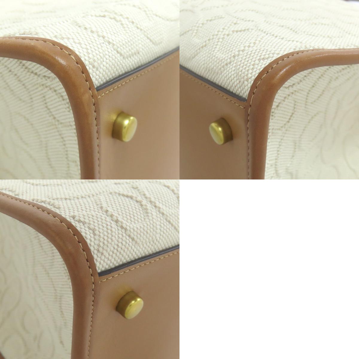 COACH 89165 Field Tote Signature 2WAY Handbag Canvas LeatherLadies [Used]