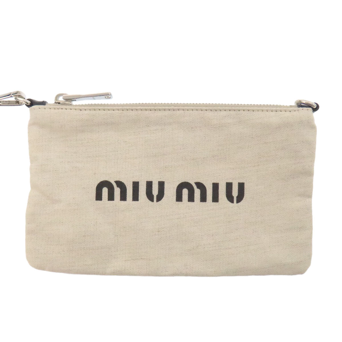 MIUMIU IVY Mesh Tote Tote Bag Canvas Ladies [Used]