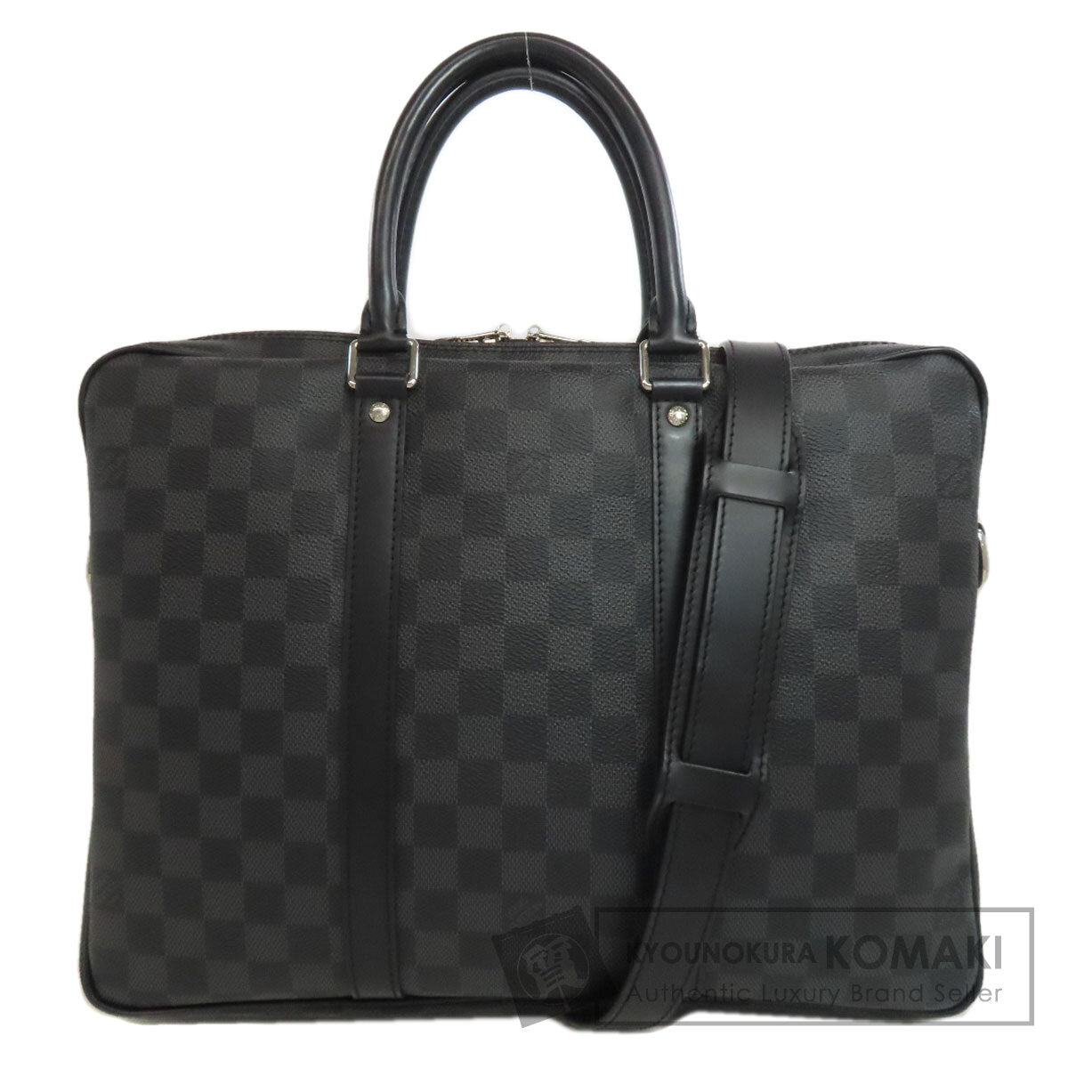 ルイヴィトン N41478 ポルト ドキュマン・ヴォワヤージュPM ビジネスバッグ ダミエキャンバス メンズ 【中古】【LOUIS VUITTON】