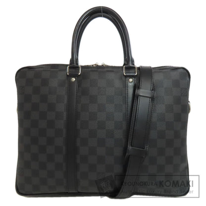 ルイヴィトン N41478 ポルト ドキュマン・ヴォワヤージュPM ビジネスバッグ ダミエキャンバス メンズ 【中古】【LOUIS VUITTON】