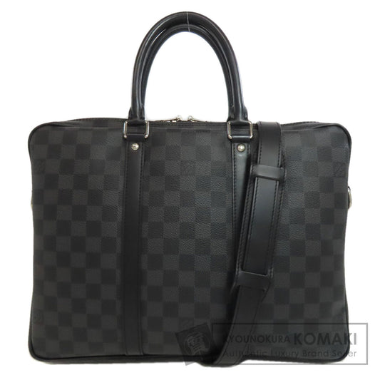 ルイヴィトン N41478 ポルト ドキュマン・ヴォワヤージュPM ビジネスバッグ ダミエキャンバス メンズ 【中古】【LOUIS VUITTON】