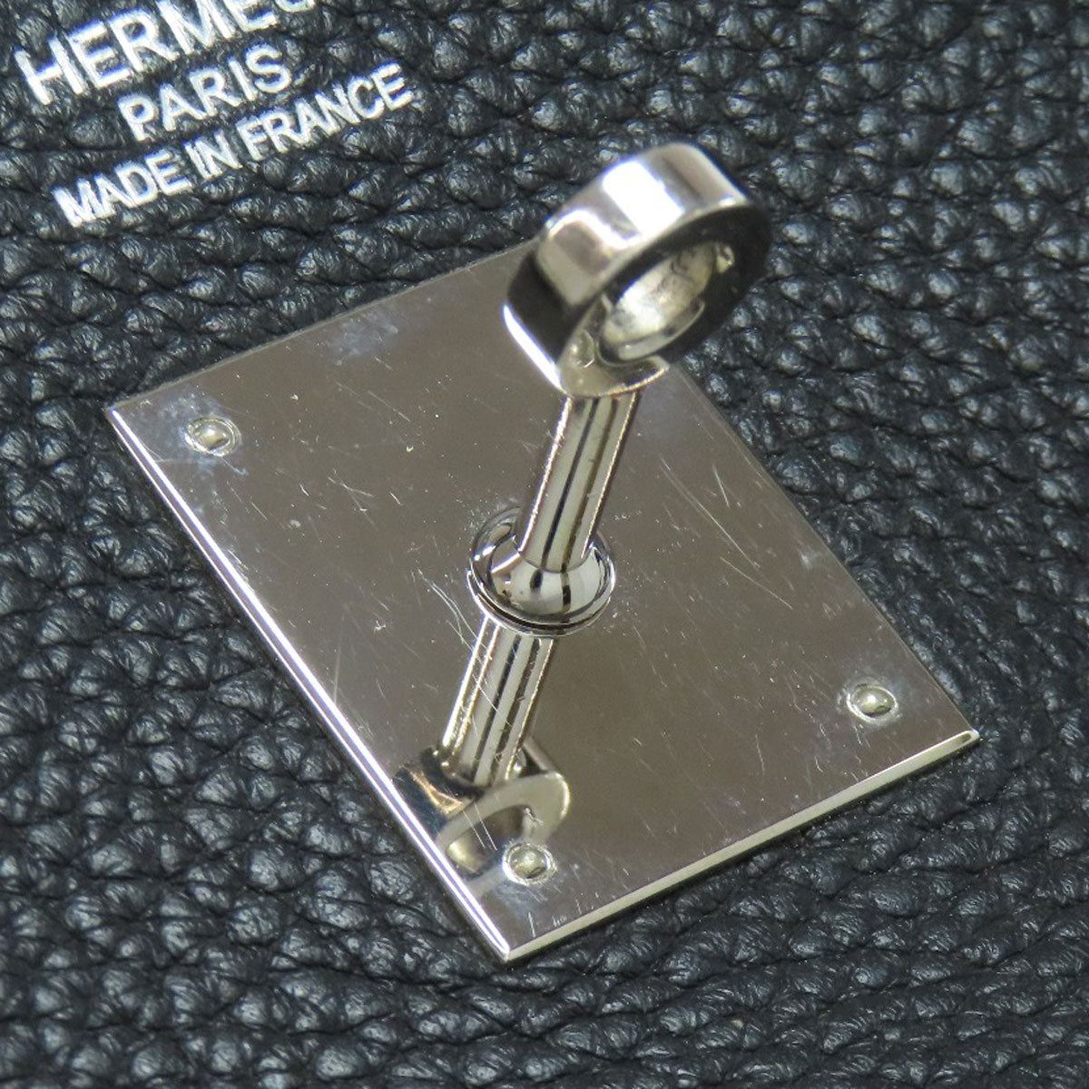 HERMES Birkin 40 SilverHardware Handbag Taurillon Clemence Ladies [Used]