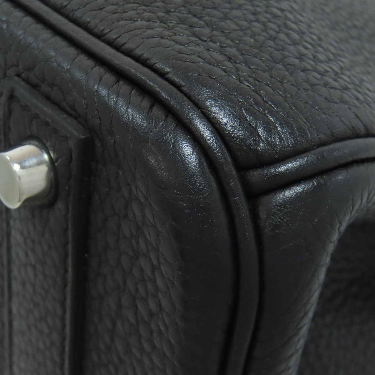 HERMES Birkin 40 SilverHardware Handbag Taurillon Clemence Ladies [Used]