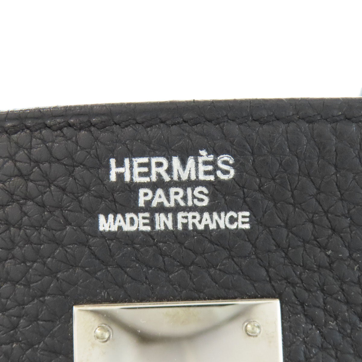 HERMES Birkin 40 SilverHardware Handbag Taurillon Clemence Ladies [Used]