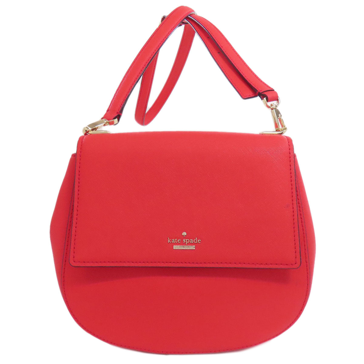 kate spade logo Shoulder Bag Leather Ladies [Used]