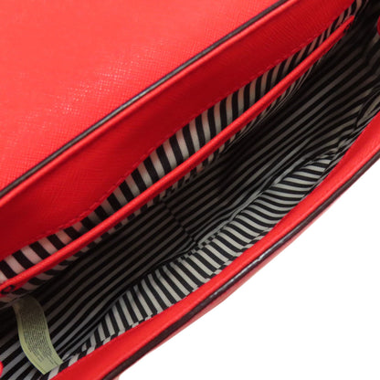 kate spade logo Shoulder Bag Leather Ladies [Used]