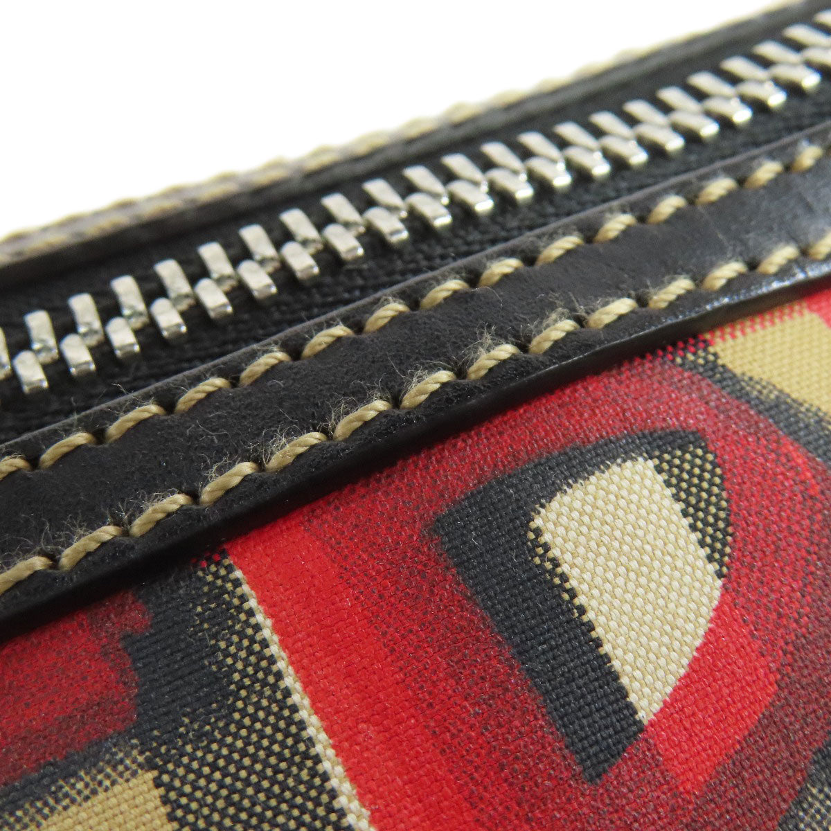 BURBERRY Nova Check Graffiti Print Shoulder Bag Nylon Ladies [Used]