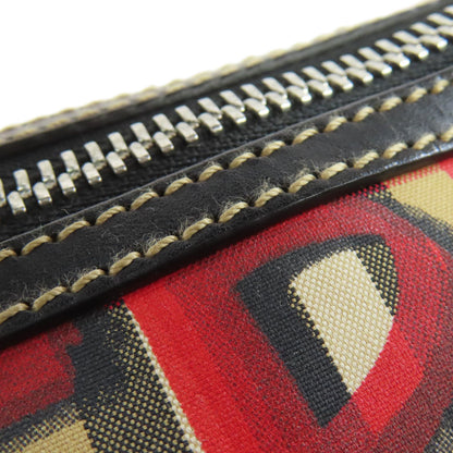 BURBERRY Nova Check Graffiti Print Shoulder Bag Nylon Ladies [Used]