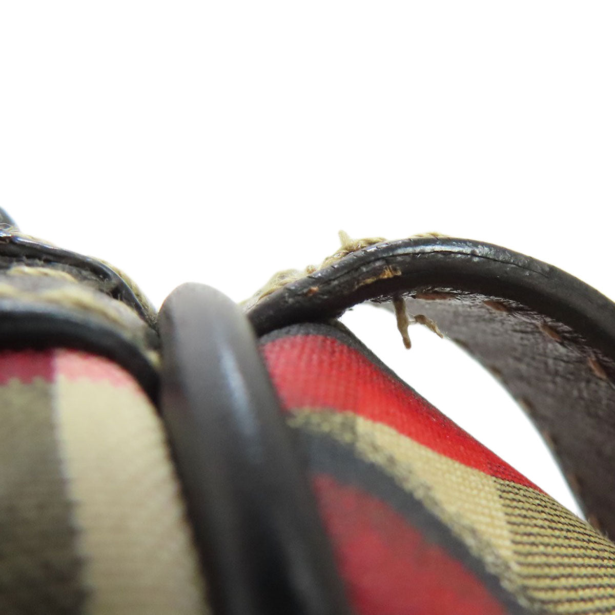 BURBERRY Nova Check Graffiti Print Shoulder Bag Nylon Ladies [Used]