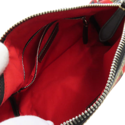 BURBERRY Nova Check Graffiti Print Shoulder Bag Nylon Ladies [Used]