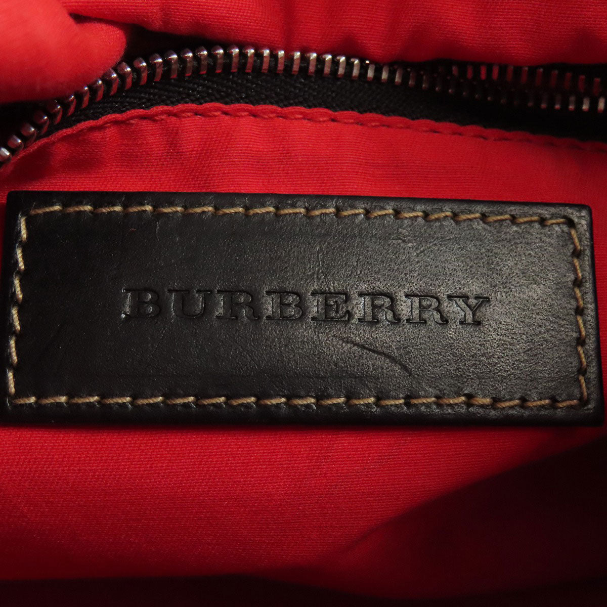 BURBERRY Nova Check Graffiti Print Shoulder Bag Nylon Ladies [Used]