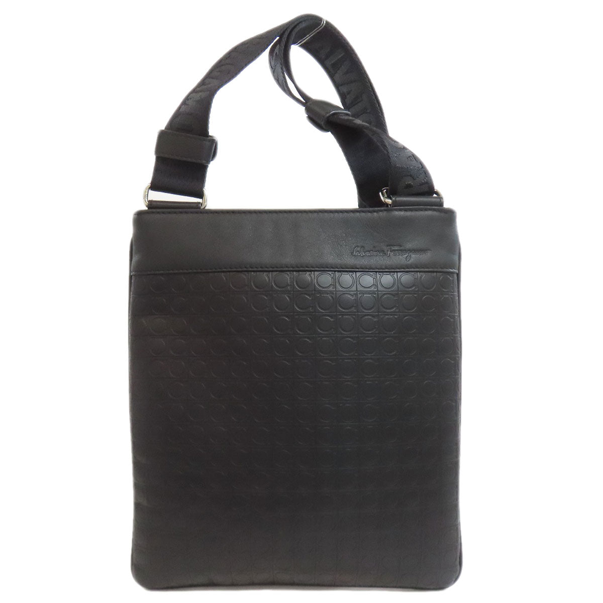 Salvatore Ferragamo Logo motif Shoulder Bag Leather Ladies [Used]