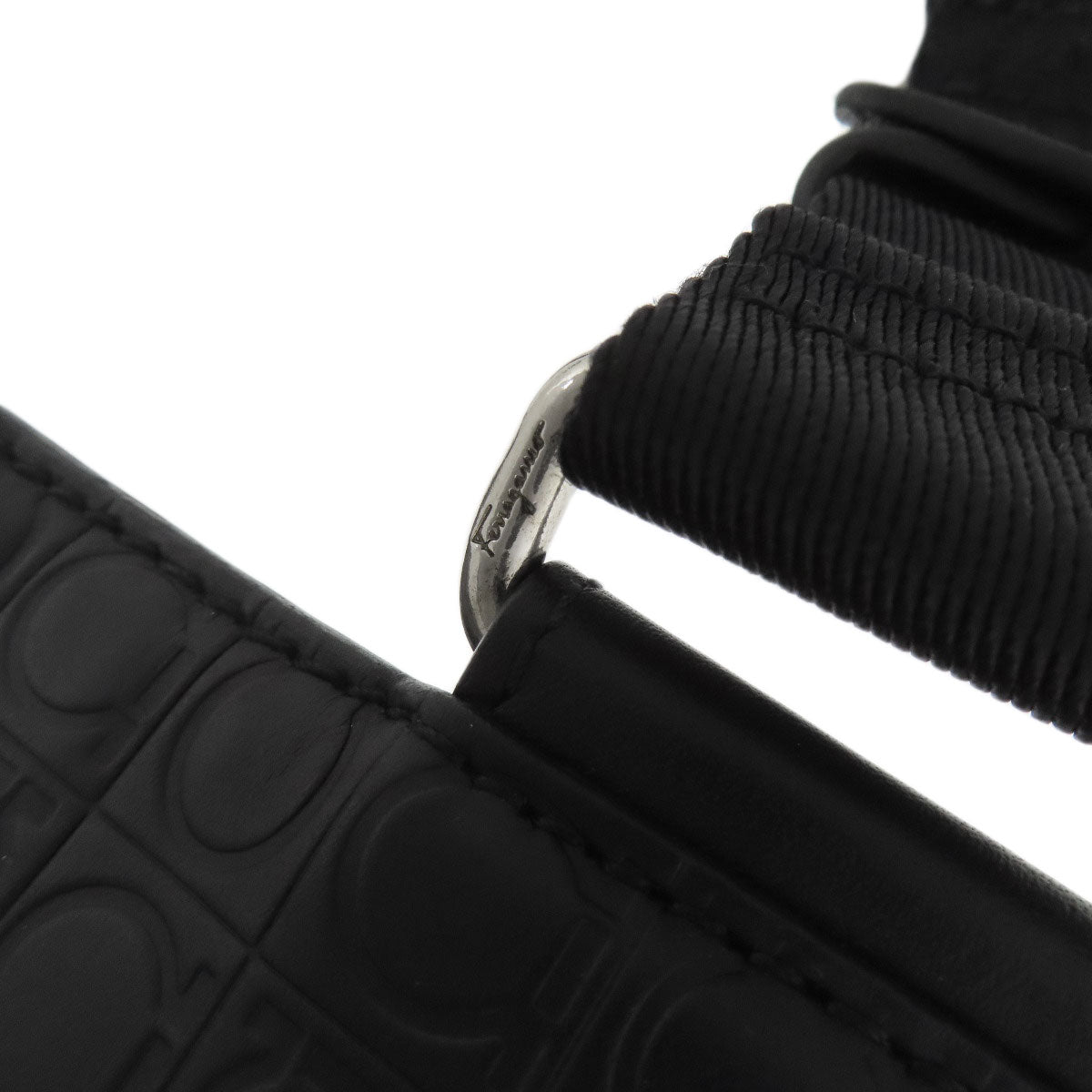 Salvatore Ferragamo Logo motif Shoulder Bag Leather Ladies [Used]