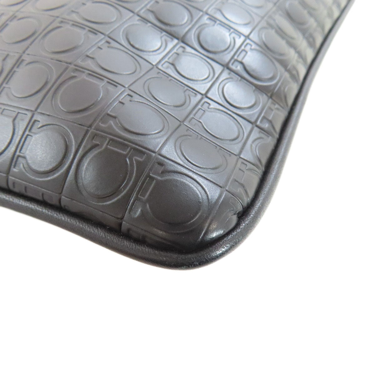 Salvatore Ferragamo Logo motif Shoulder Bag Leather Ladies [Used]