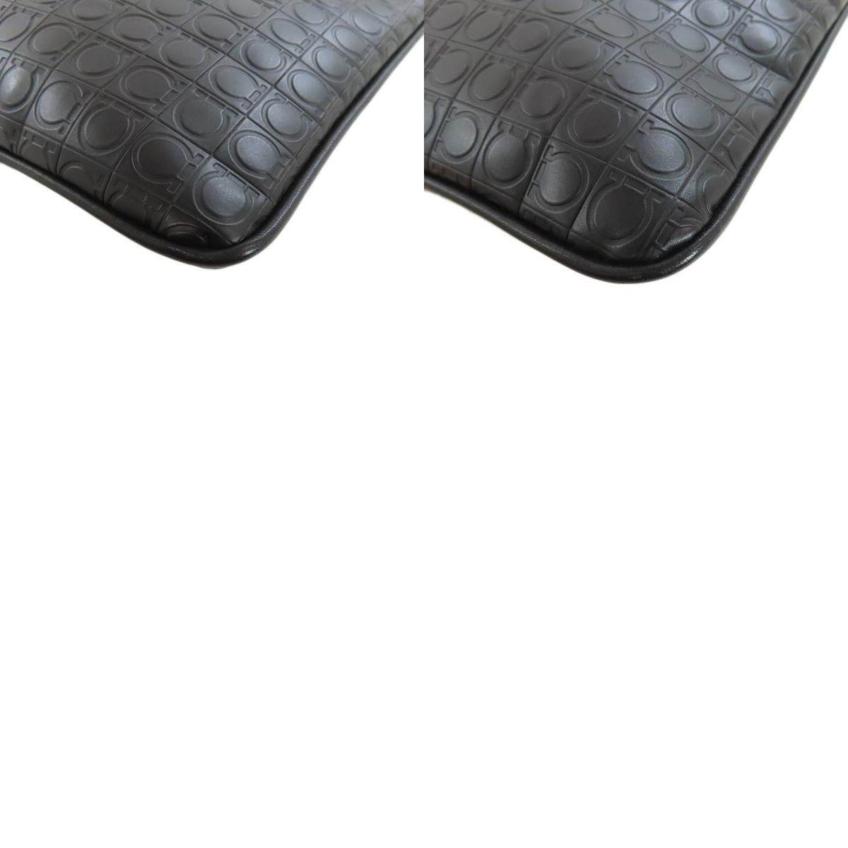 Salvatore Ferragamo Logo motif Shoulder Bag Leather Ladies [Used]