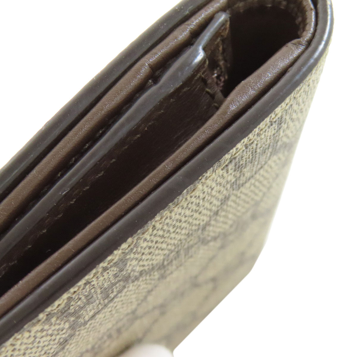 GUCCI 508757 GG Supreme Bifold Wallet with Coin Pocket PVC Ladies [Used]