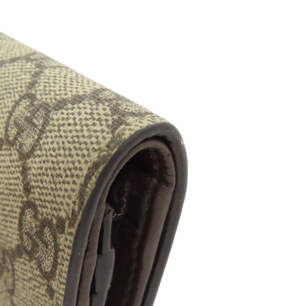 GUCCI 508757 GG Supreme Bifold Wallet with Coin Pocket PVC Ladies [Used]