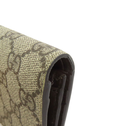 GUCCI 508757 GG Supreme Bifold Wallet with Coin Pocket PVC Ladies [Used]