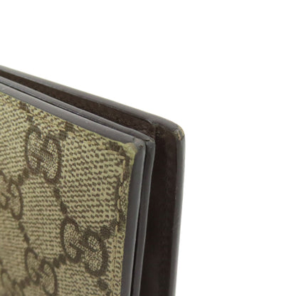GUCCI 508757 GG Supreme Bifold Wallet with Coin Pocket PVC Ladies [Used]