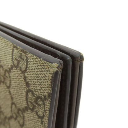 GUCCI 508757 GG Supreme Bifold Wallet with Coin Pocket PVC Ladies [Used]