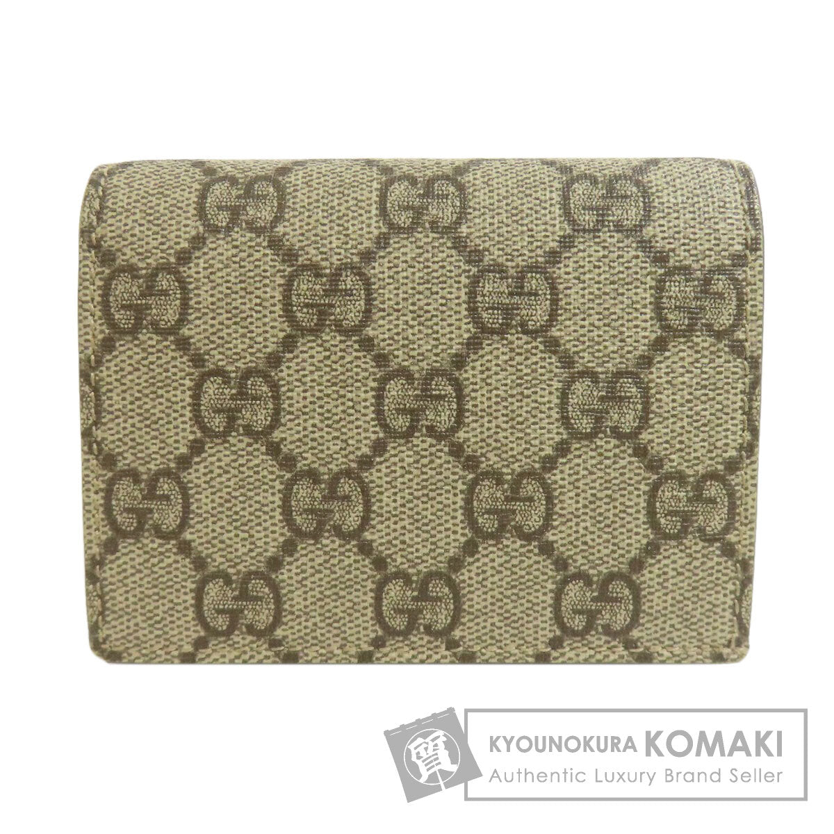 GUCCI 508757 GG Supreme Bifold Wallet with Coin Pocket PVC Ladies [Used]