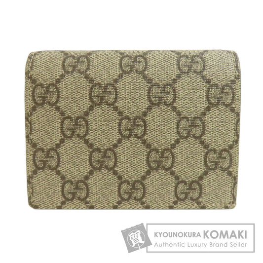 GUCCI 508757 GG Supreme Bifold Wallet with Coin Pocket PVC Ladies [Used]