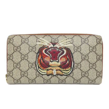 GUCCI 456863 Tiger GG Supreme Long wallet (with coin pocket) PVC Ladies [Used]