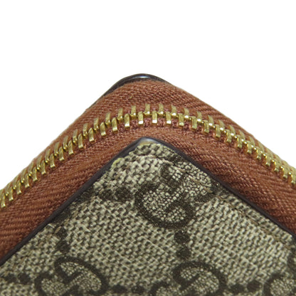 GUCCI 456863 Tiger GG Supreme Long wallet (with coin pocket) PVC Ladies [Used]