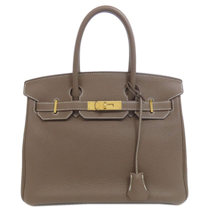 HERMES Birkin 30 Etoupe GoldHardware Handbag Taurillon Clemence Ladies [Used]