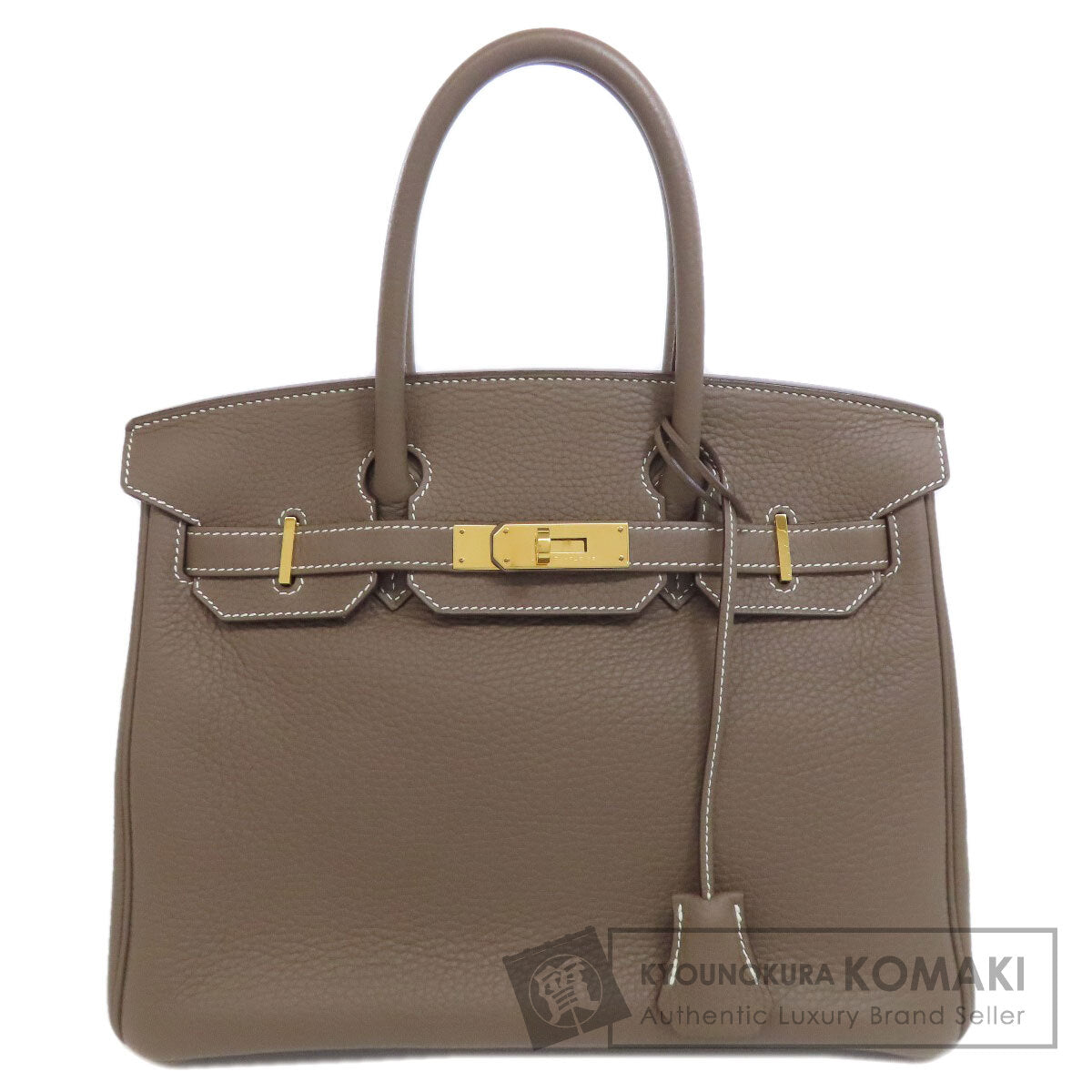 HERMES Birkin 30 Etoupe GoldHardware Handbag Taurillon Clemence Ladies [Used]