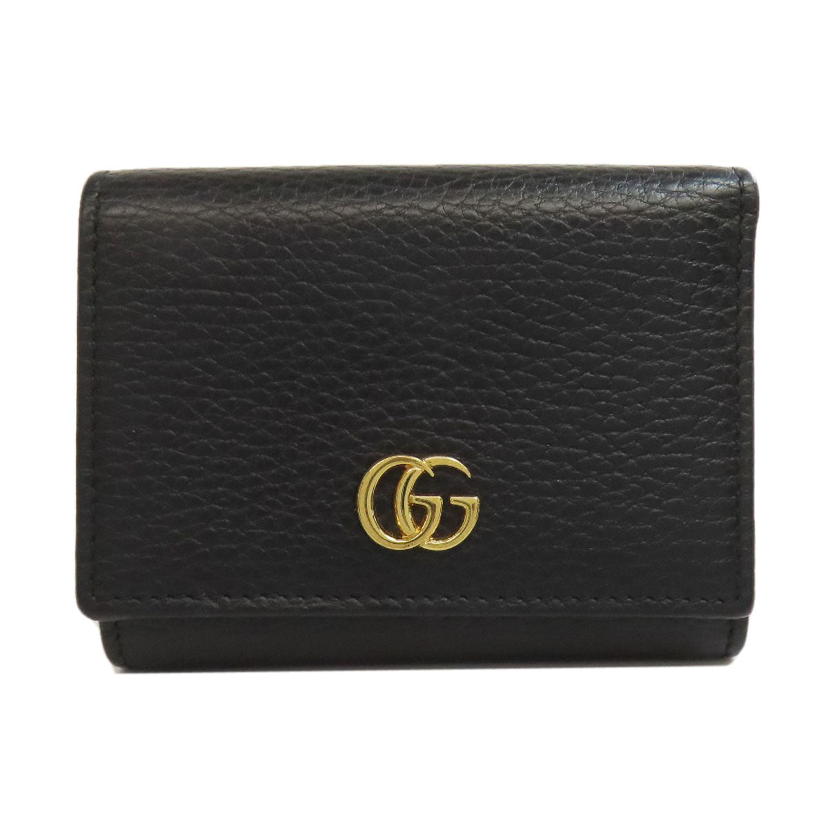 GUCCI 474746 Compact Wallet Double G Bifold Wallet with Coin Pocket Calf Ladies [Used]