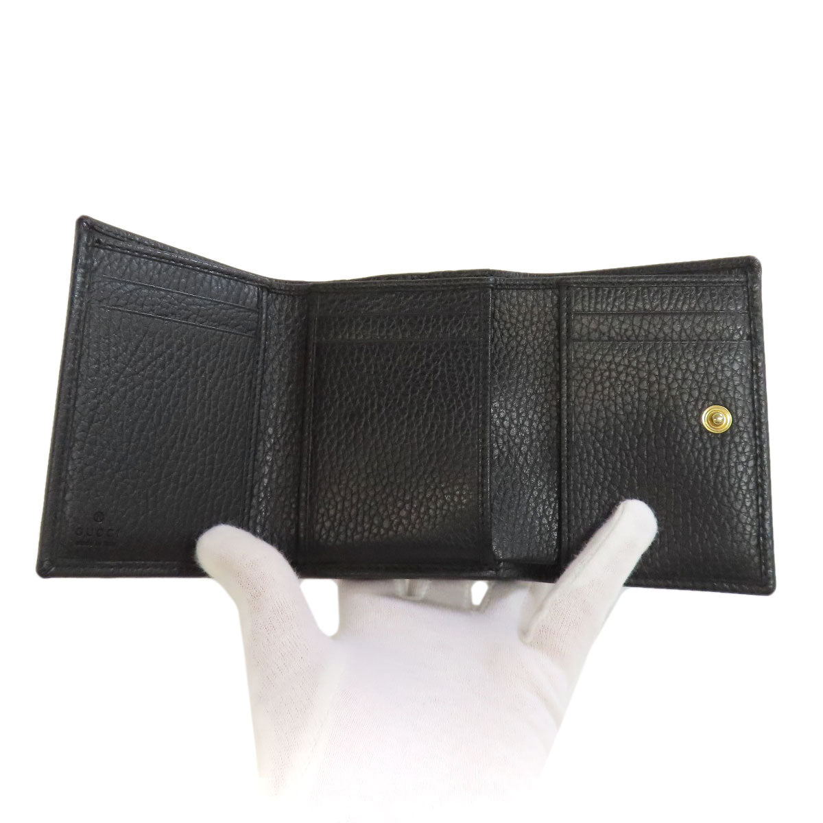 GUCCI 474746 Compact Wallet Double G Bifold Wallet with Coin Pocket Calf Ladies [Used]