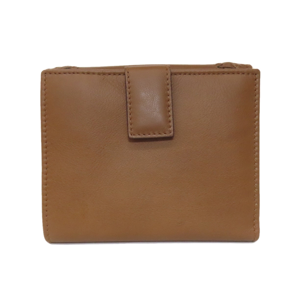 Salvatore Ferragamo ribbon Bifold Wallet with Coin Pocket Leather Ladies [Used]