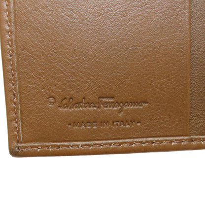 Salvatore Ferragamo ribbon Bifold Wallet with Coin Pocket Leather Ladies [Used]