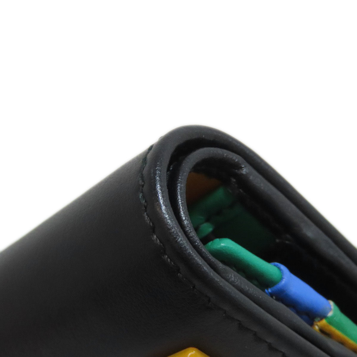 Salvatore Ferragamo Gancini motif studs Bifold Wallet with Coin Pocket Leather Ladies [Used]