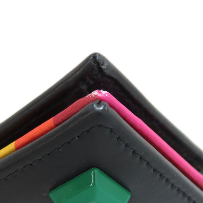 Salvatore Ferragamo Gancini motif studs Bifold Wallet with Coin Pocket Leather Ladies [Used]