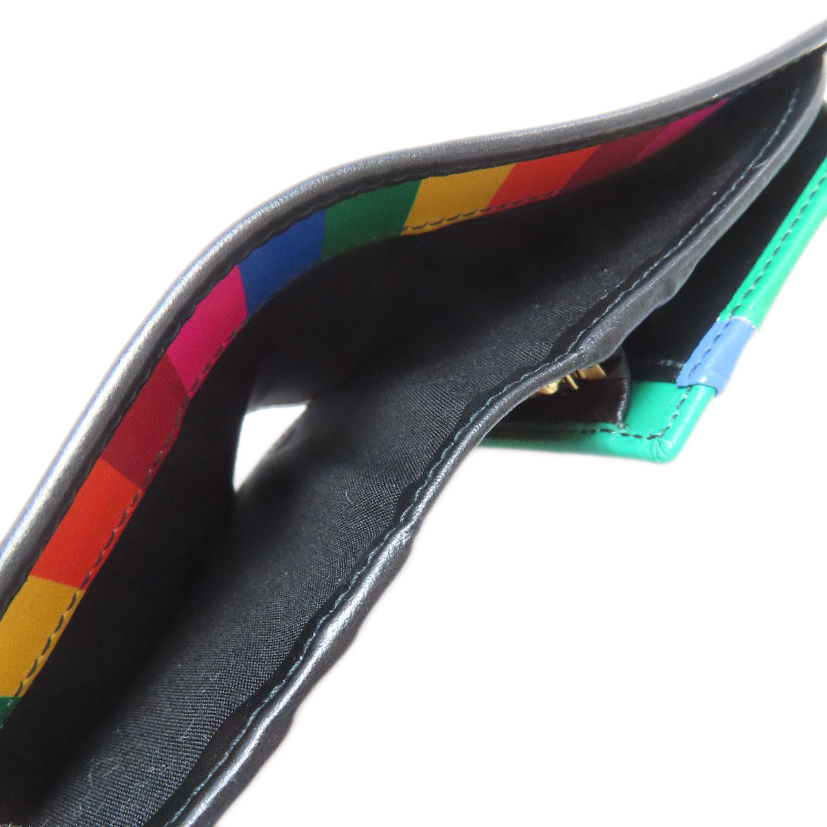 Salvatore Ferragamo Gancini motif studs Bifold Wallet with Coin Pocket Leather Ladies [Used]