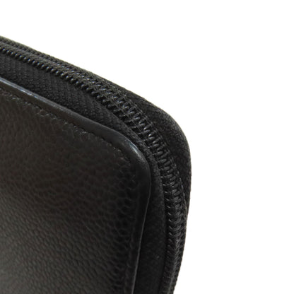 CHANEL COCO Mark Long wallet (with coin pocket) Grained Calfskin Skin Ladies [Used]