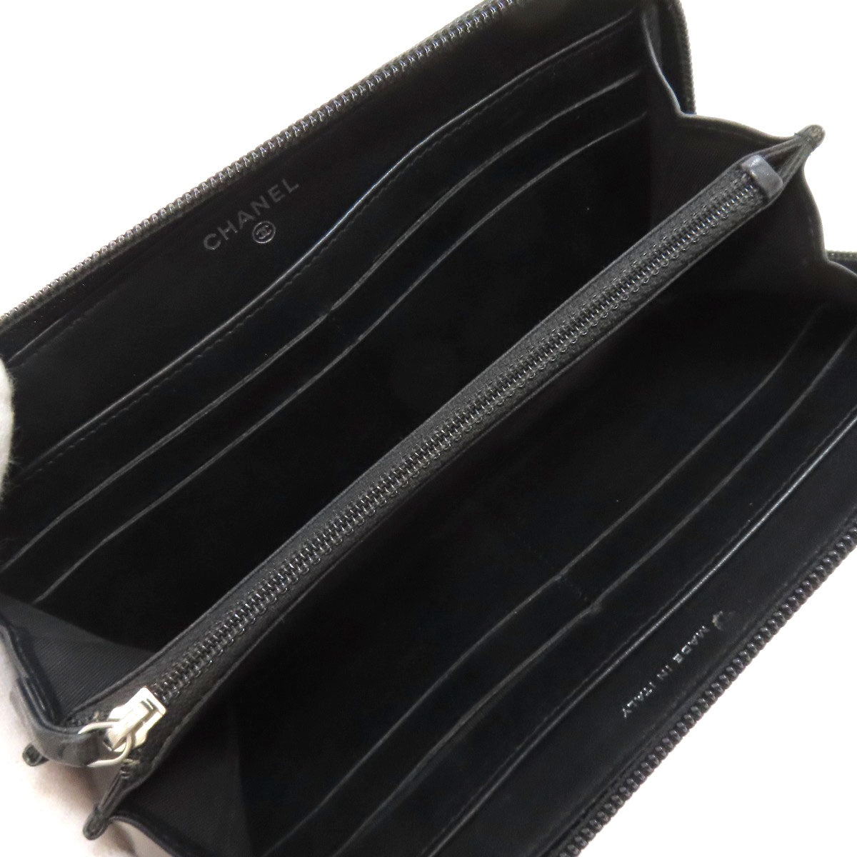 CHANEL COCO Mark Long wallet (with coin pocket) Grained Calfskin Skin Ladies [Used]