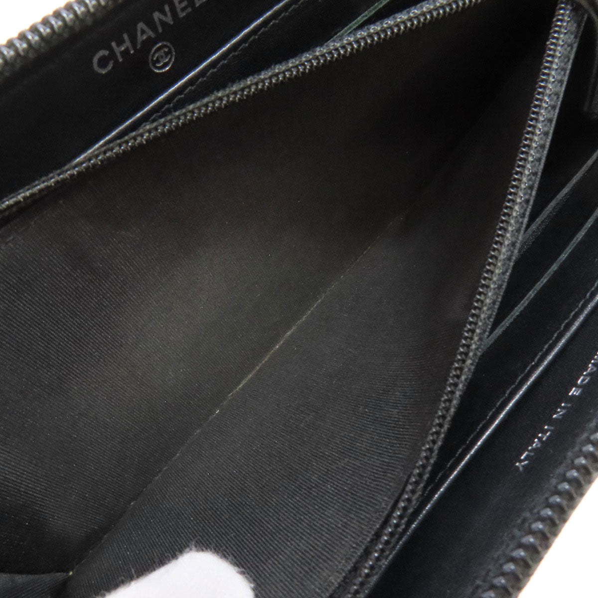 CHANEL COCO Mark Long wallet (with coin pocket) Grained Calfskin Skin Ladies [Used]