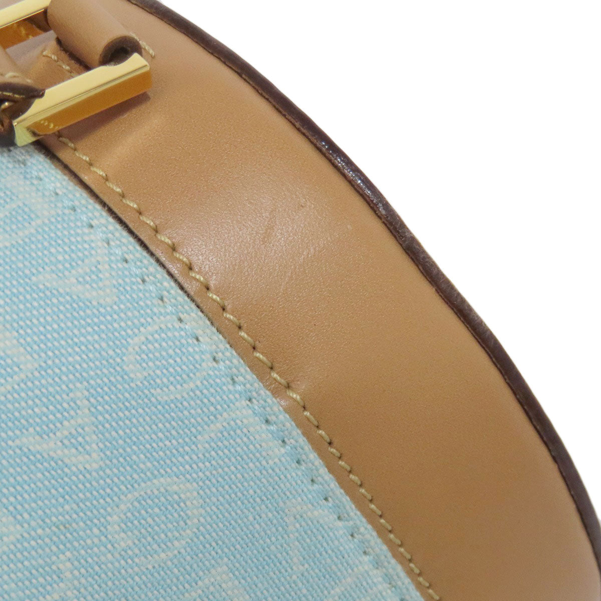 BVLGARI Drum Bag Logomania Handbag Canvas LeatherLadies [Used]